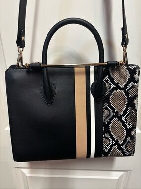 Strathberry Midi mixed media tote